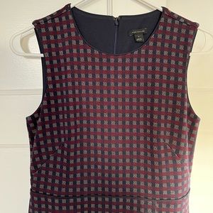 Ann Taylor Plaid Faux Wrap Dress